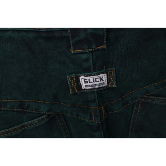 Deadstock Vtg 90s Streetwear Mens 36x34 Baggy Acid Wash Skateboard Jeans Green - Picture 13 of 13